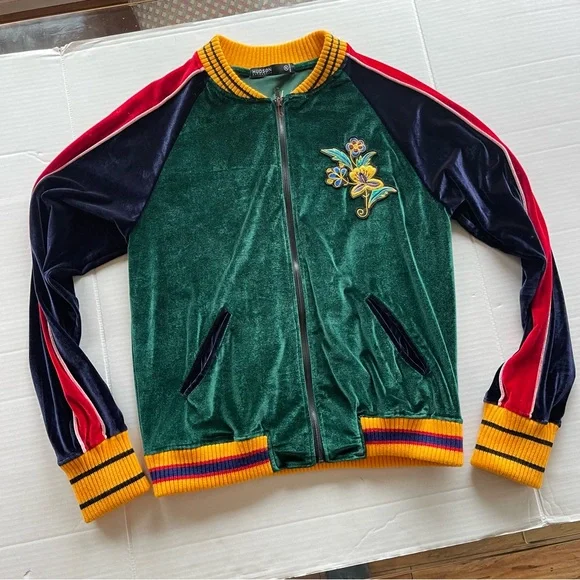 Hudson Green Navy Red Velour Tracksuit Men’s Size XL - Picture 3 of 15